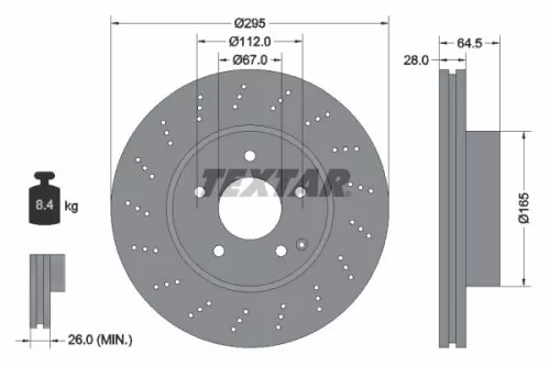 TEXTAR Brake Disc (92165005)