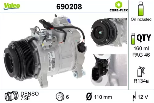 VALEO Compressor, air conditioning (690208)