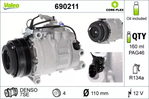 VALEO Compressor, air conditioning (690211)