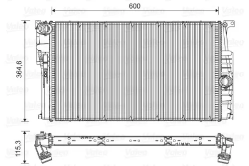 VALEO Radiator, engine cooling (735454)