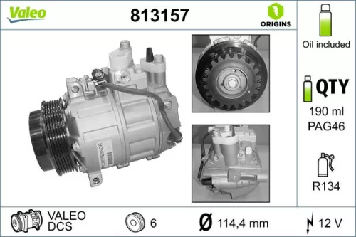 VALEO Compressor, air conditioning (813157)