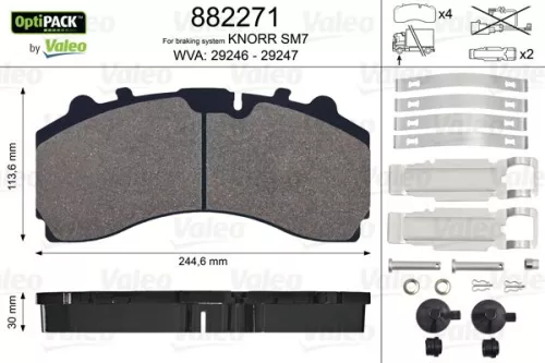 VALEO Brake Pad Set, disc brake (882271)