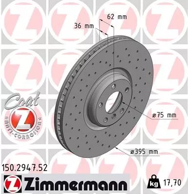 ZIMMERMANN Brake Disc (150.2947.52)