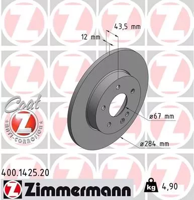 ZIMMERMANN Brake Disc (400.1425.20)