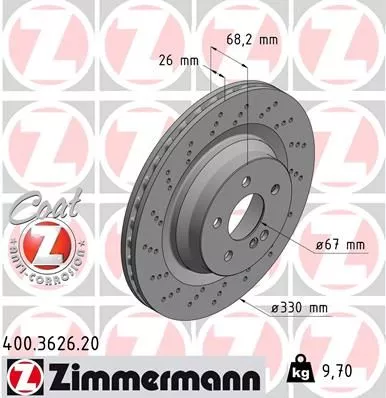 ZIMMERMANN Brake Disc (400.3626.20)