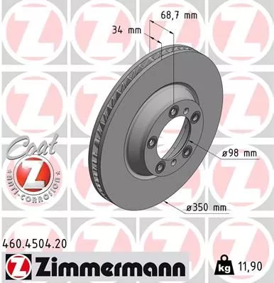 ZIMMERMANN Brake Disc (460.4504.20)