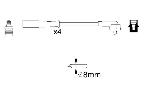 BOSCH Ignition Cable Kit (0986356887)