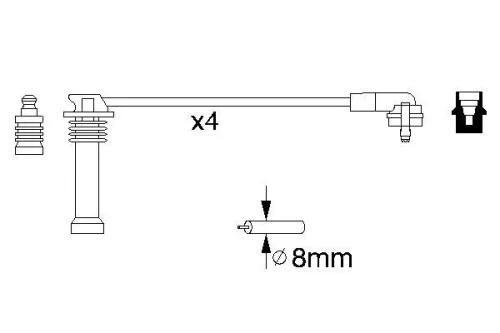 BOSCH Ignition Cable Kit (0986356805)