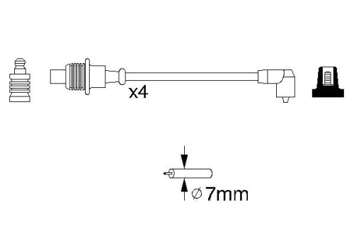 BOSCH Ignition Cable Kit (0986356854)