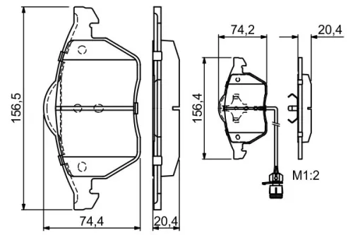BOSCH Brake Pad Set, disc brake (0986460937)