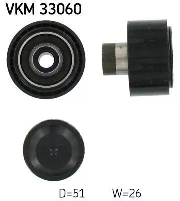 Deflection/Guide Pulley, V-ribbed belt