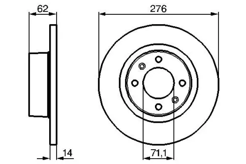 BOSCH Brake Disc (0986478981)