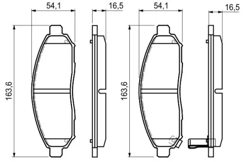 BOSCH Brake Pad Set, disc brake (0986494151)