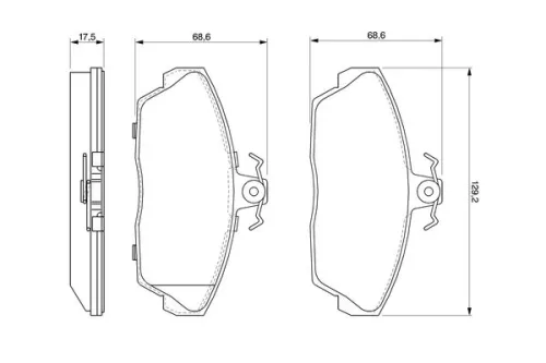 BOSCH Brake Pad Set, disc brake (0986424566)