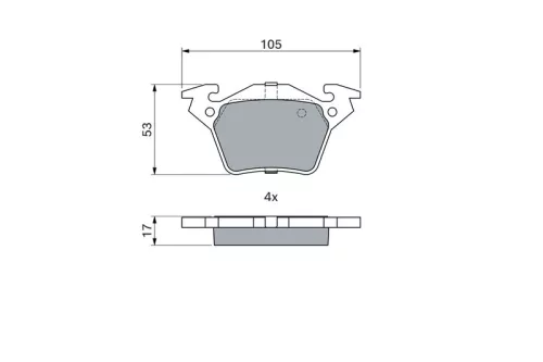 BOSCH Brake Pad Set, disc brake (0986460002)