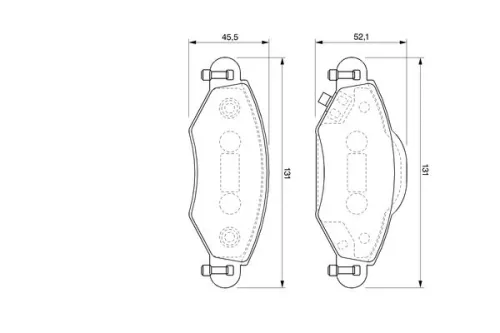 BOSCH Brake Pad Set, disc brake (0986424788)