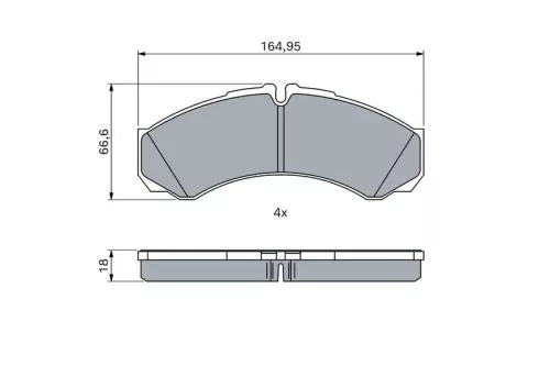 BOSCH Brake Pad Set, disc brake (0986424833)