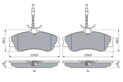 BOSCH Brake Pad Set, disc brake (0986424223)