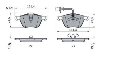 BOSCH Brake Pad Set, disc brake (0986494035)