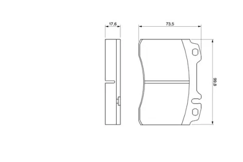 BOSCH Brake Pad Set, disc brake (0986460966)