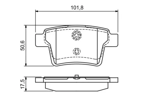 BOSCH Brake Pad Set, disc brake (0986494076)