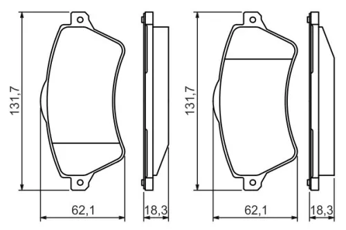 BOSCH Brake Pad Set, disc brake (0986424721)