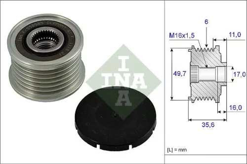 Schaeffler INA Alternator Freewheel Clutch (535001610)