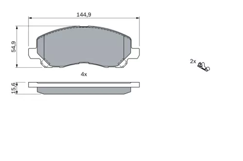 BOSCH Brake Pad Set, disc brake (0986424716)