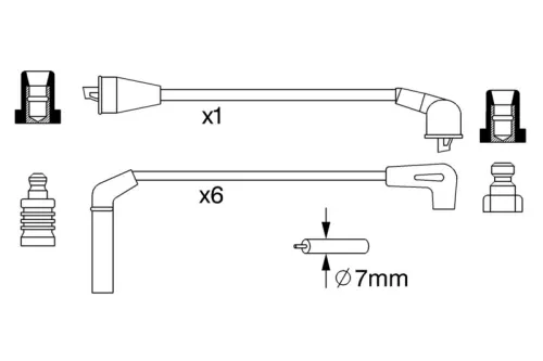 BOSCH Ignition Cable Kit (0986357248)