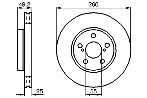 BOSCH Brake Disc (0986478451)