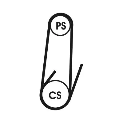 CONTINENTAL CTAM V-ribbed Belt (4PK711ELAST)