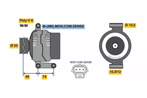 BOSCH Alternator (0986049460)