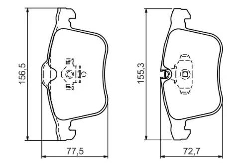 BOSCH Brake Pad Set, disc brake (0986494280)