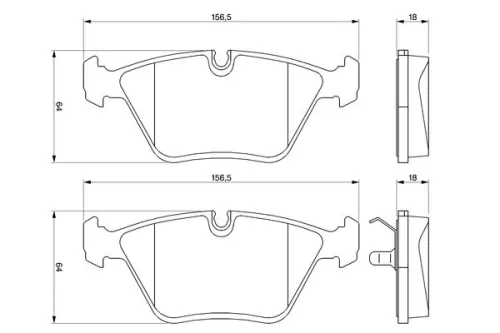 BOSCH Brake Pad Set, disc brake (0986424828)