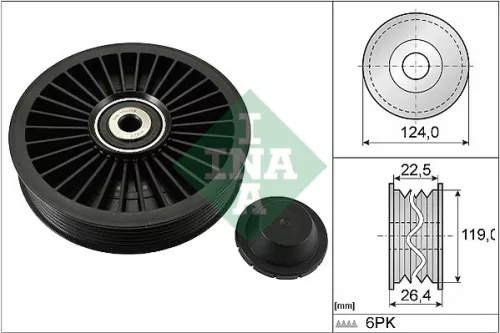 Deflection/Guide Pulley, V-ribbed belt