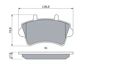BOSCH Brake Pad Set, disc brake (0986494031)