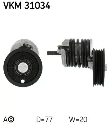 SKF Belt Tensioner, V-ribbed belt (VKM31034)