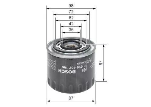 BOSCH Oil Filter (F026407106)
