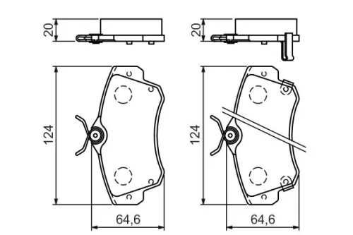BOSCH Brake Pad Set, disc brake (0986494029)