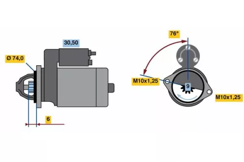 BOSCH Starter (0986018680)