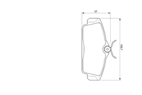 BOSCH Brake Pad Set, disc brake (0986424781)