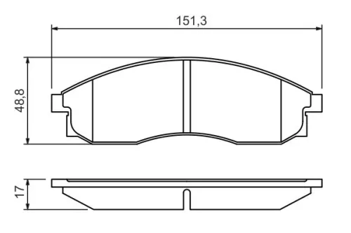 BOSCH Brake Pad Set, disc brake (0986424340)