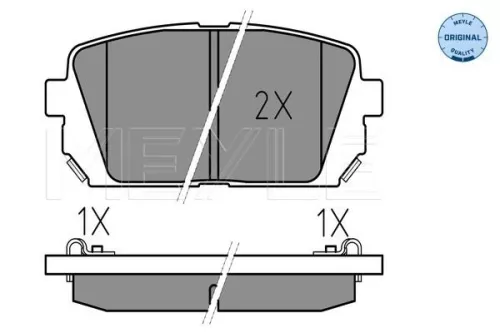 MEYLE Brake Pad Set, disc brake (0252449116/W)