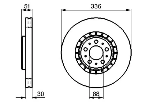 BOSCH Brake Disc (0986479202)