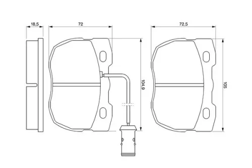 BOSCH Brake Pad Set, disc brake (0986424287)