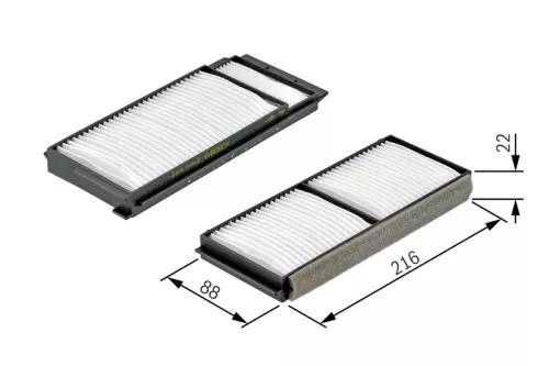 BOSCH Filter, cabin air (1987432163)