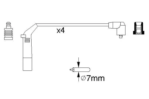 BOSCH Ignition Cable Kit (0986356898)