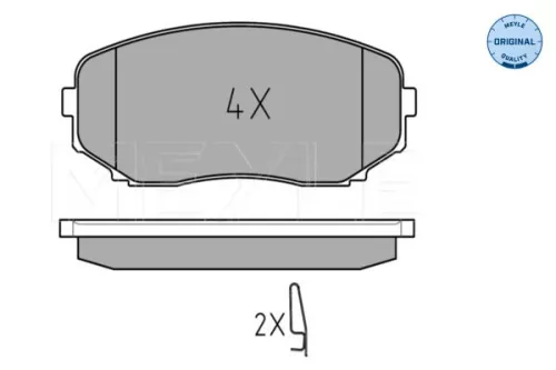 MEYLE Brake Pad Set, disc brake (0252454417/W)