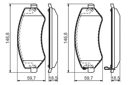 BOSCH Brake Pad Set, disc brake (0986494357)