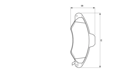 BOSCH Brake Pad Set, disc brake (0986424644)